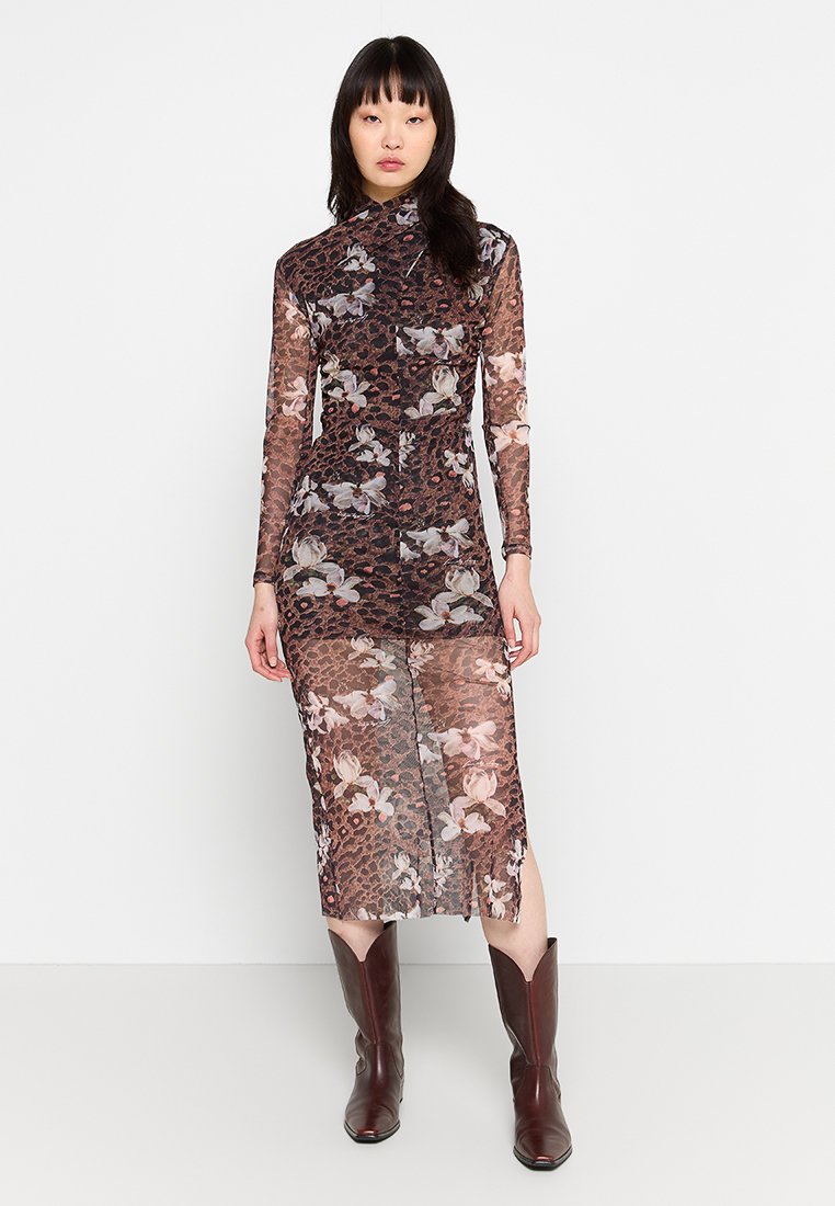 AllSaints Jurk bruin AllSaints Jurk bruin