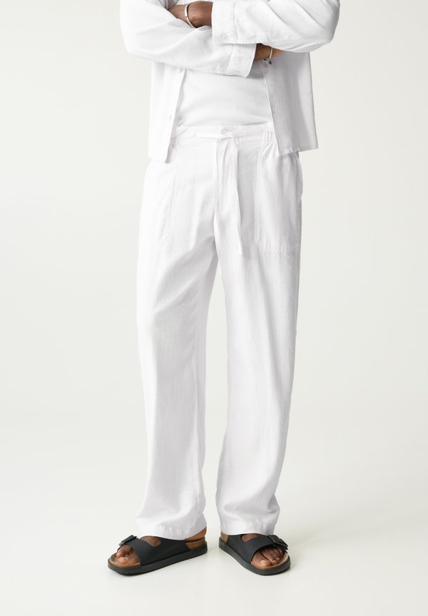 LINEN BLEND JOGGERS - Stoffhose