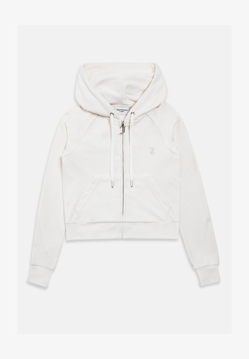 Juicy Couture MADISON - Majica s kapuljačom i patentnim zatvaračem - bright white