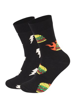 BLAST OFF BURGER GIFT UNISEX 2 PACK - Socks - black
