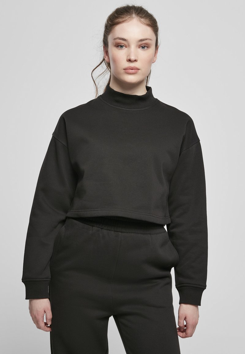 Urban Classics - OVERSIZED HIGH NECK CREW - Mikina - black, Zvětšit