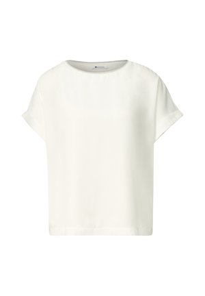 Street One, 2-IN-1 SHIRT AUS CHIFFON MIT BOAT NECK - Blouse - off white