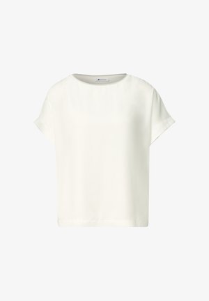 Street One, 2-IN-1 SHIRT AUS CHIFFON MIT BOAT NECK - Blouse - off white