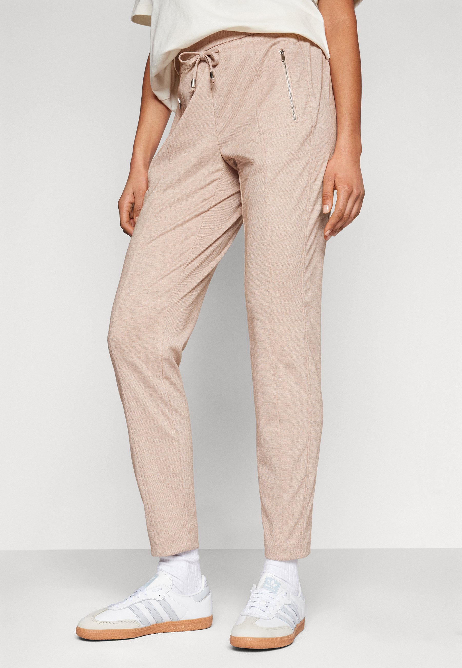 【BAON】Plum Veloa Ribbed Mink Banding Pants Wide-leg satin trousers, purple | MAX&Co.