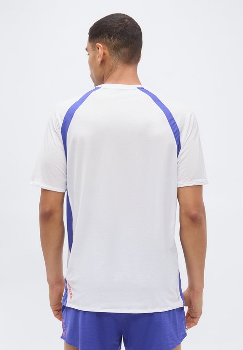 Adidas Running T Shirts Men's White/Double Indigo Crew Neck — foto 3