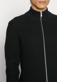 Lindbergh O-NECK STRUCTURE - Sweat zippé - black