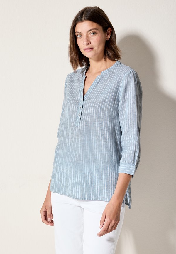 GESTREIFTE  - Bluse - blau