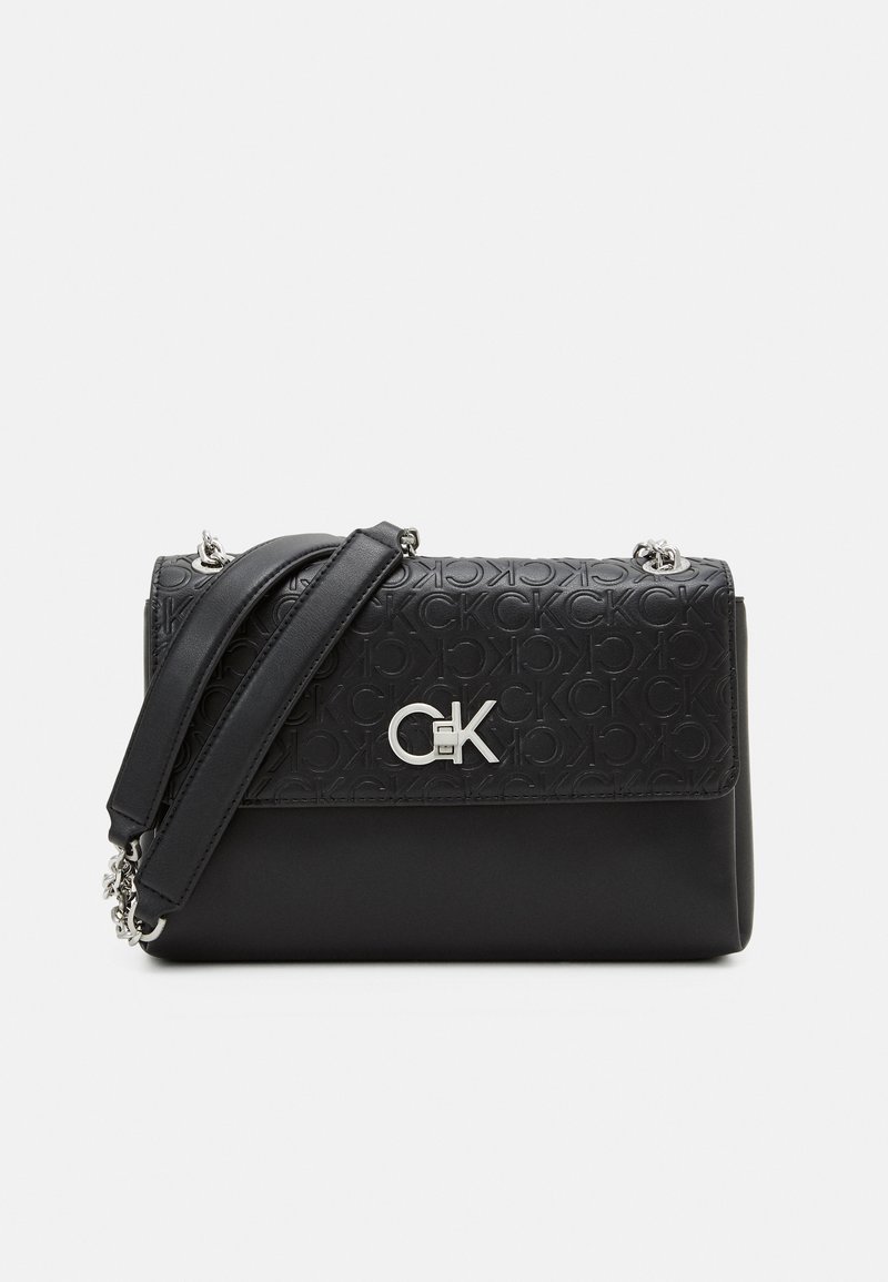 Calvin Klein LOCK CROSSBODY - Rankinė - ck black