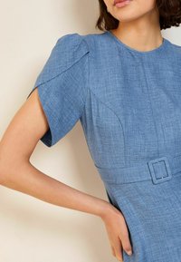 Friends Like These REGULAR FIT PETAL SLEEVE MIDI BELTED  - Kasdienė suknelė - blue
