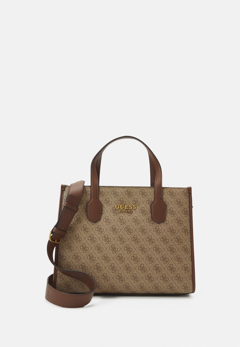 Guess SILVANA COMPARTMENT TOTE - Sac à main - latte/brown