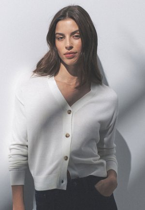 THE SET, REGULAR FIT - 3 PACK  V-NECK  - Neuletakki - brown light blue cream