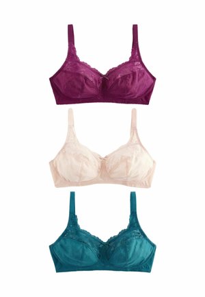 TOTAL SUPPORT FULL CUP 3 PACK - Underwired bra - plum purple teal blue light pink