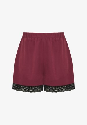 Yours Clothing, PLUS SIZE CASUAL SHORTS. - Shorts - burgundy