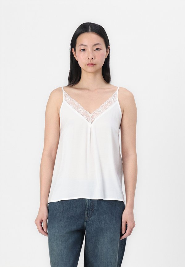 VICAVA V NECK SINGLET - Top - cloud dancer