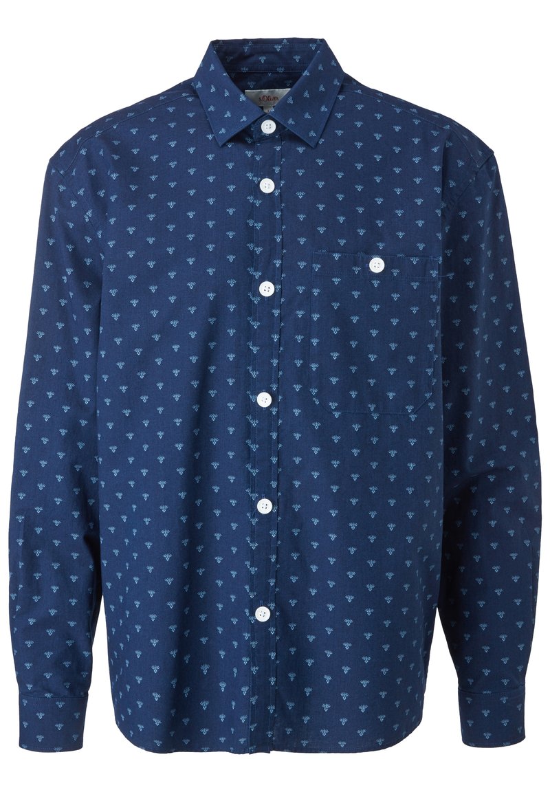 Herren Freizeithemden | s.Oliver RELAXED Hemd dark blue aop/dunkelblau - EV89456 Herren Freizeithemden | s.Oliver RELAXED Hemd dark blue aop/dunkelblau - EV89456