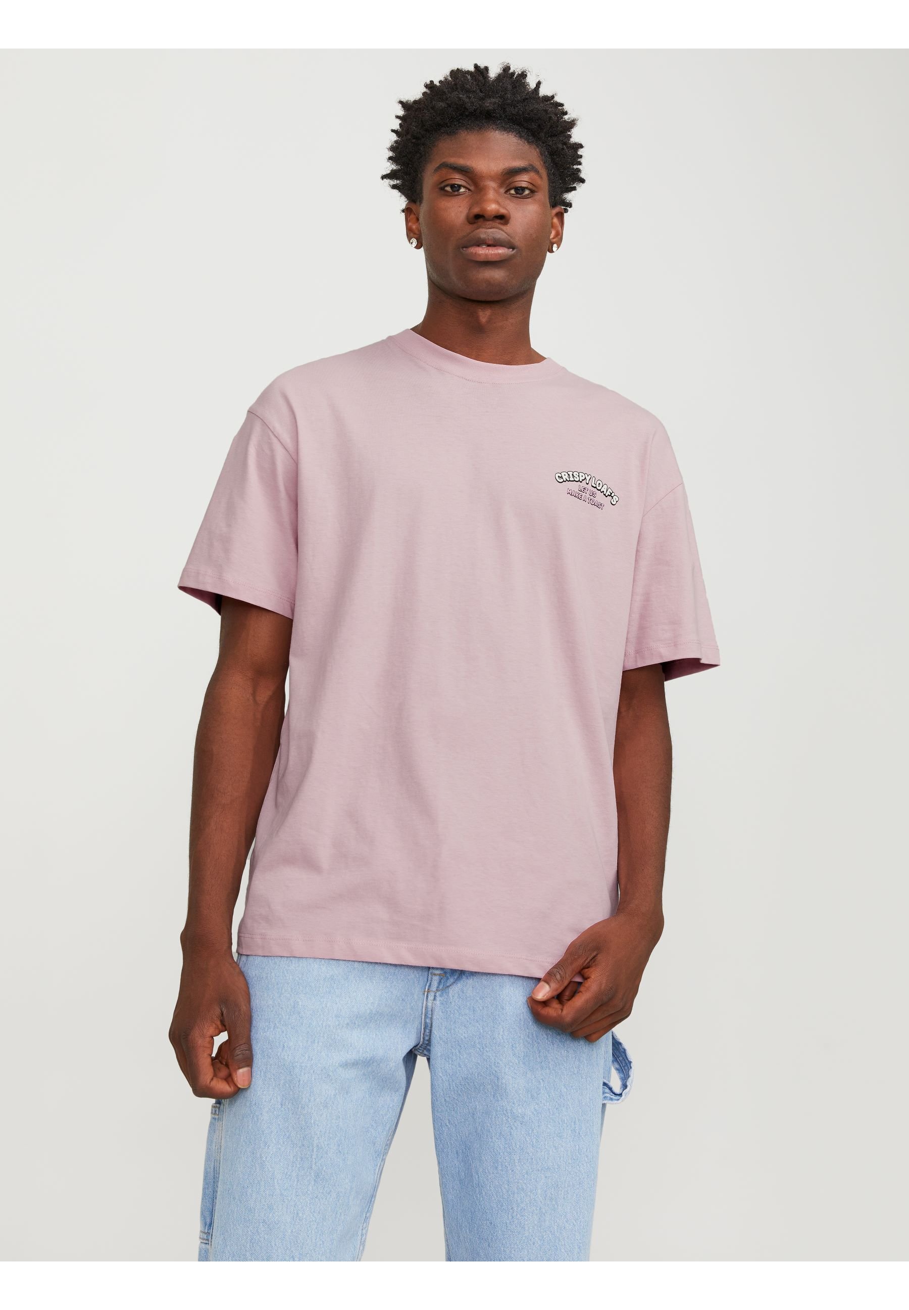 Jack & Jones JORTOAST TEE CREW NECK - Print T-shirt - pink nectar