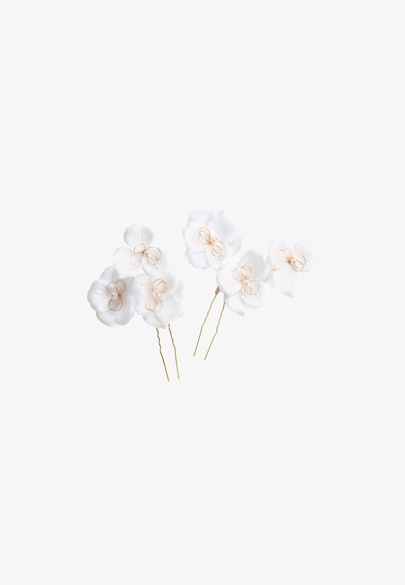 Celebride HAIRPIN WITH FABRIC FLOWER - Accessoires cheveux - white
