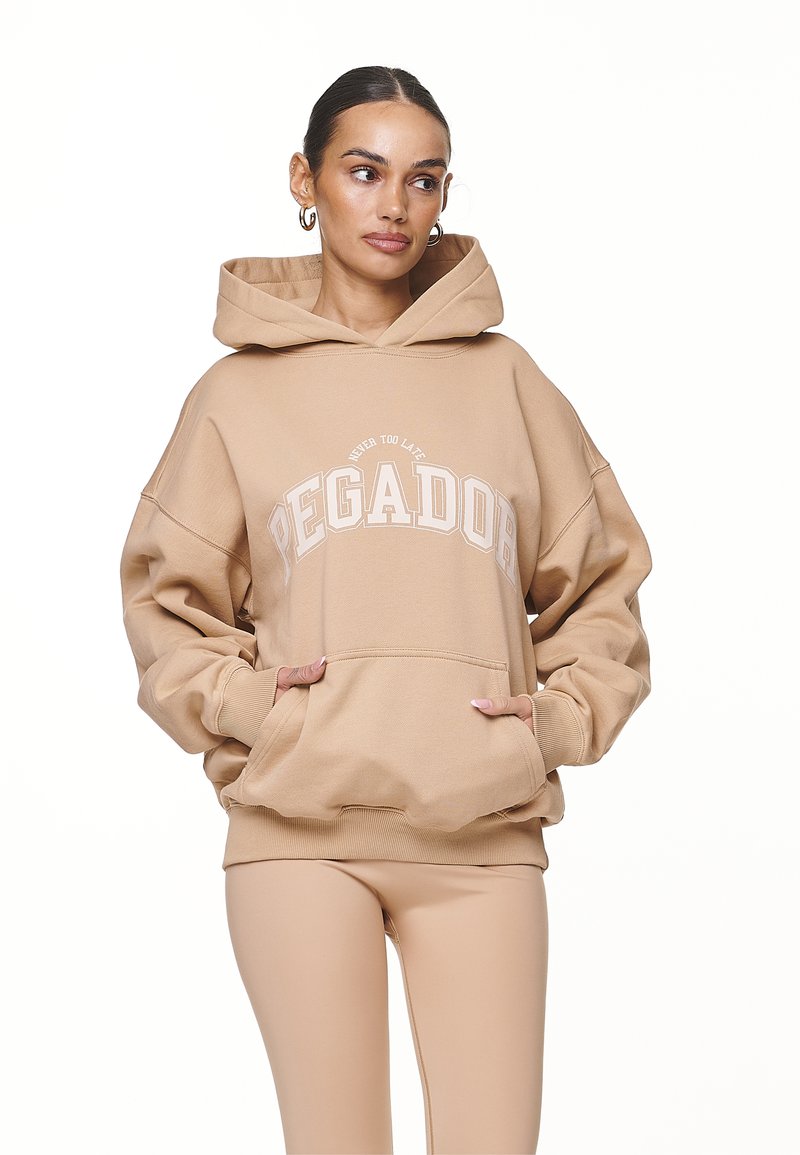 Pegador WAYRUNA OVERSIZED HOODIE - Felpa - washed safari sand