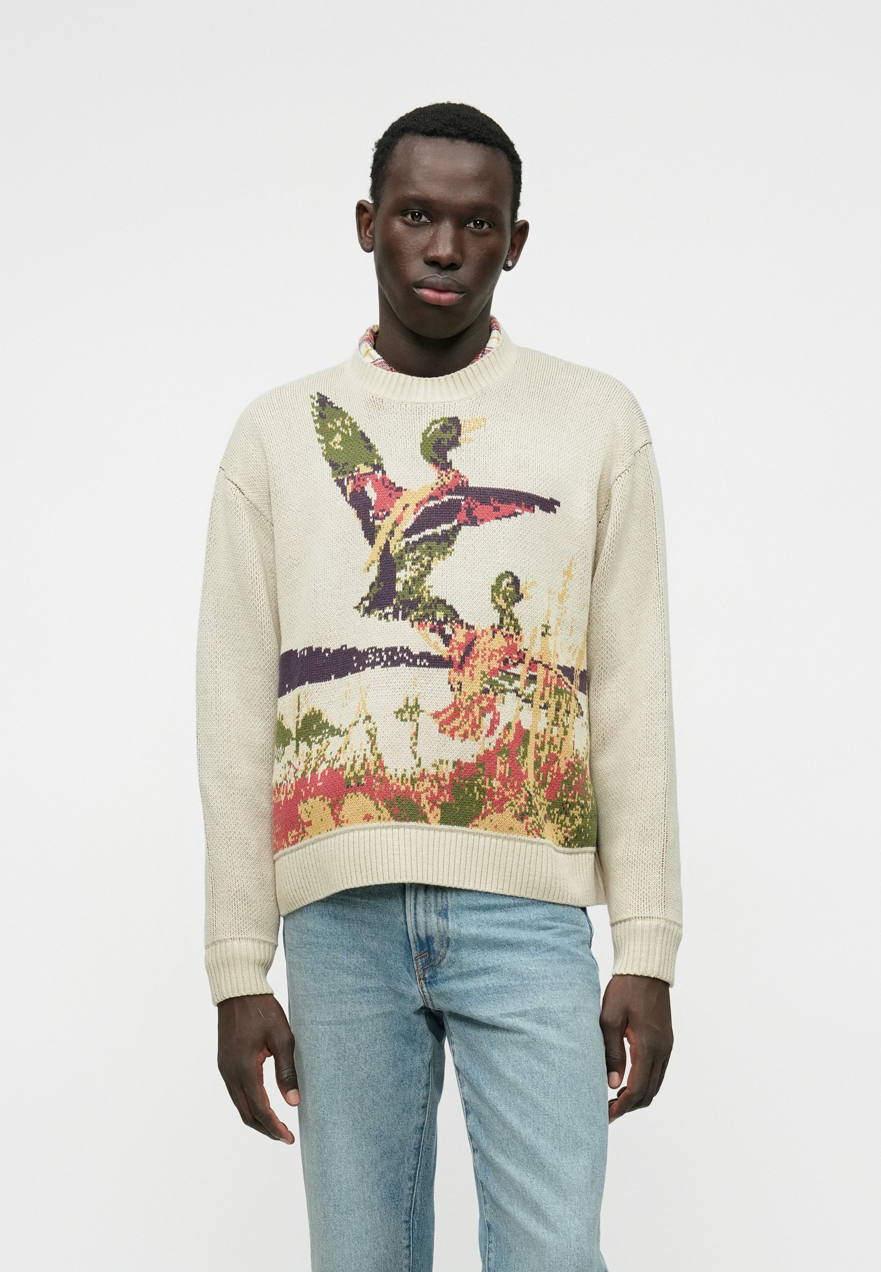Abercrombie & Fitch ARCHIVE DUCK CREW - Jumper - beige - Zalando.co.uk