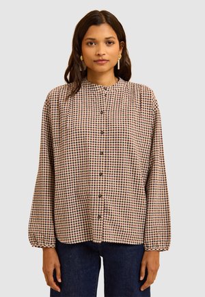 À MOTIF VICHY - Chemisier - marron caramel