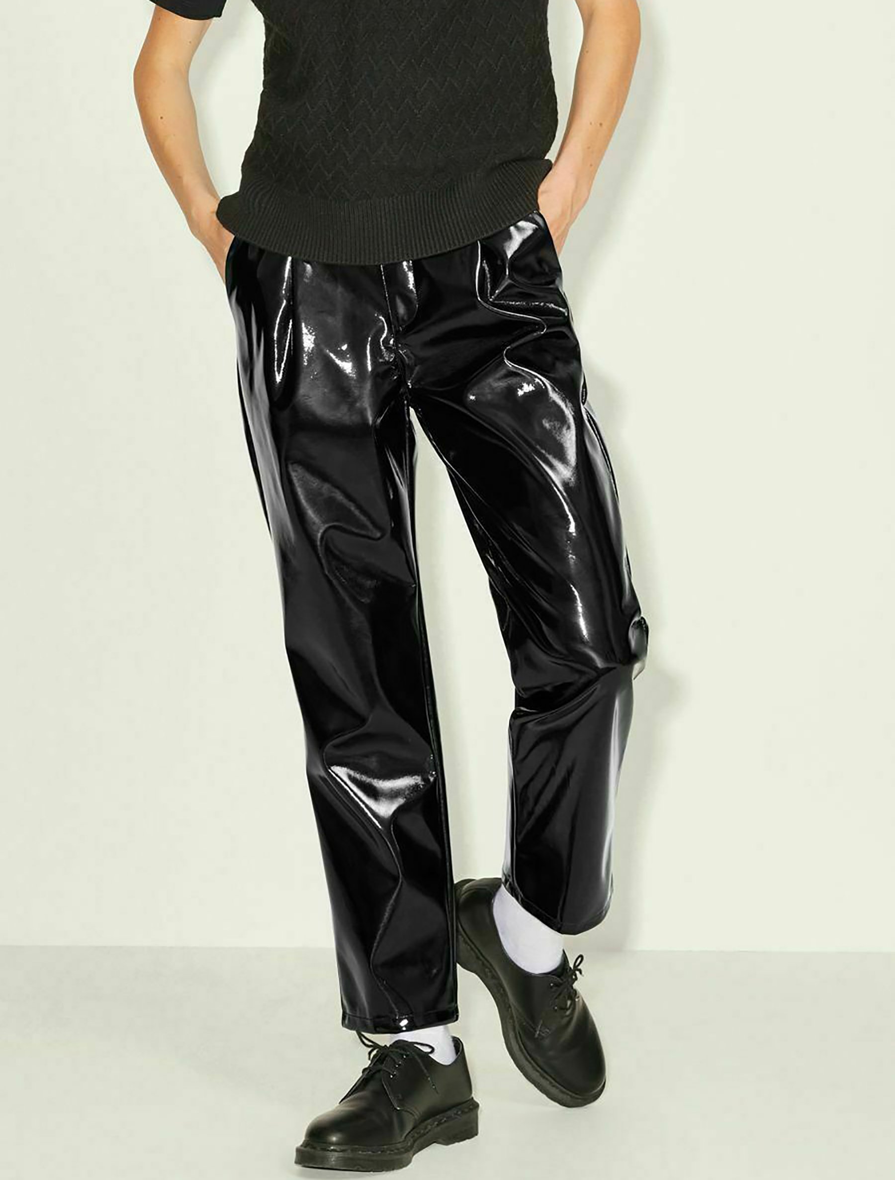 JJXX JXCATIE - Pantaloni di pelle - black/nero - Zalando.it