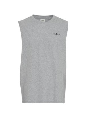 Hall hõlmadega t-särk, mis on valmistatud puuvillast, meeskonnakaelusega ja mille rinnal on väike must "A.R.C." trükk. Sile tekstuur, lõdva istuvusega.