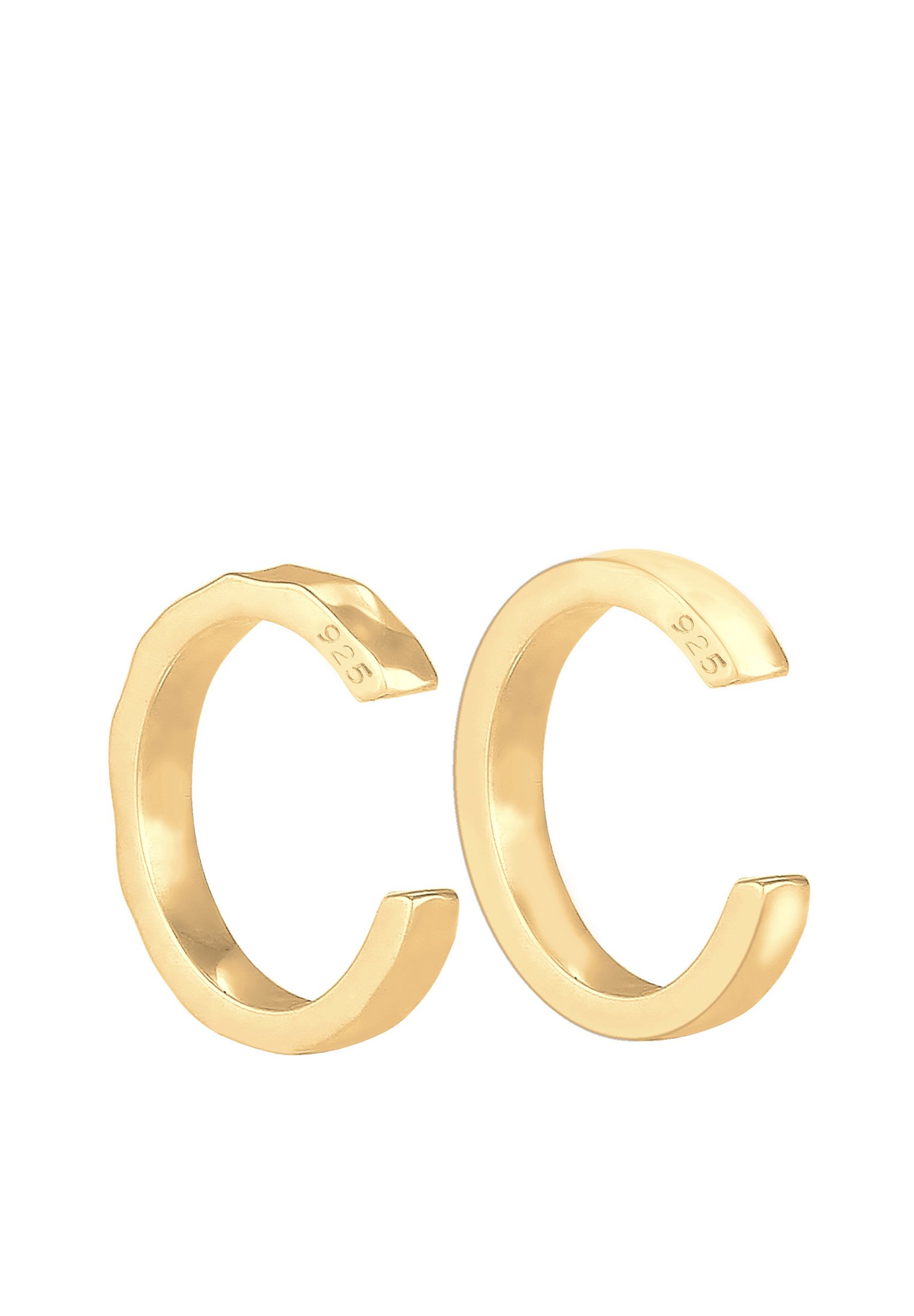 Elli Orecchini A Perno Oro Per Donna: Mezze Creole Doppiopetto Eleganti E Minimal, Gioielli Di Moda In Confezione Regalo