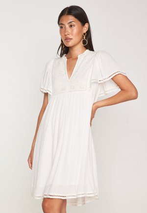 ROMANE R BRODEE - Robe de jour - blanc