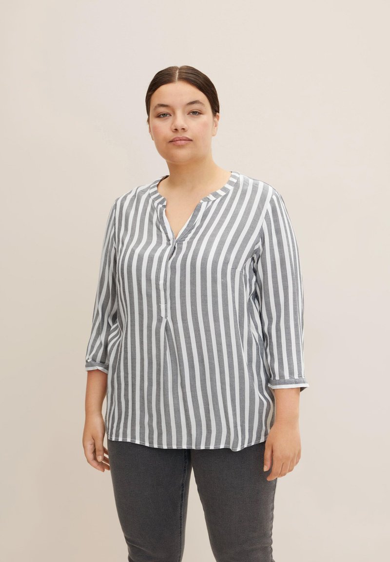 MY TRUE ME TOM TAILOR - Blouse - offwhite/navy, Vergroten