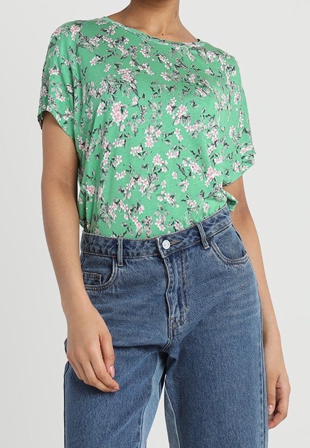 Gina Tricot Triko s potiskem - green