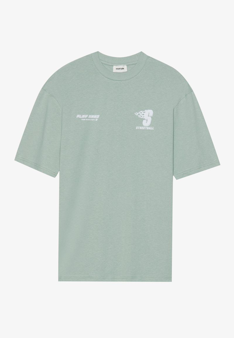 YOURTURN T-shirt print lichtgroen YOURTURN T-shirt print lichtgroen