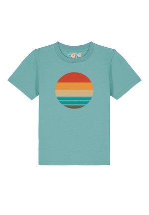 watapparel T-Shirt print - teal monstera