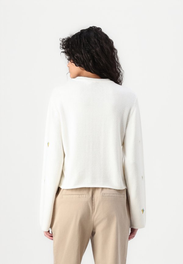 OBJTHESS WIDE SLEEVE PULLOVER - Jumper - cloud dancer4