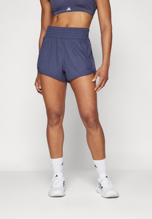 adidas Performance PACER ALL GYM SEASONAL RIBBED HIGH-RISE TONAL 3-STRIPES - Sportiniai šortai - shadow navy