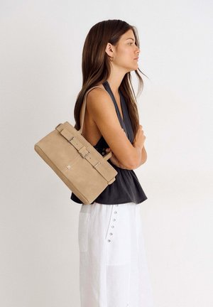 Brownie, BOLSO HOMBRO HEBILLA - Handtas - taupe claro