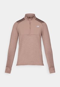 ATHLETICS GRID 1/2 ZIP - Camisola de manga comprida - earth shadow heather