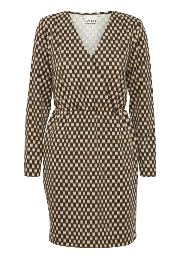 IHKATE - Jersey dress - doeskin checks aop3