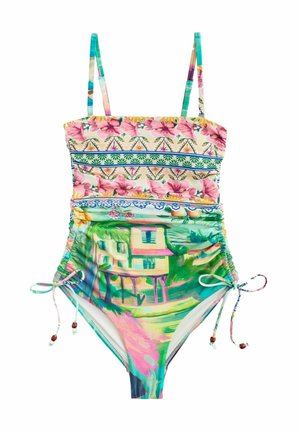 SWIMSUIT - Maudymosi kostiumėlis - pink blue scenic
