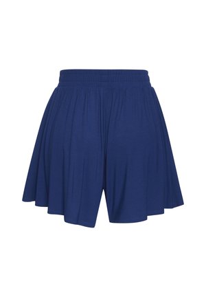 Marineblaue Shorts mit ausgestelltem Schnitt, elastischem Bund, weichem Stoff und lockerem, angenehmem Sitz.