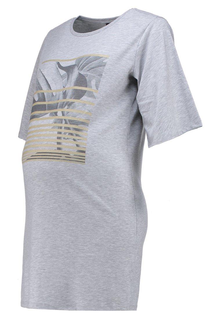 Supermom T-shirt print lichtgrijs gemêleerd