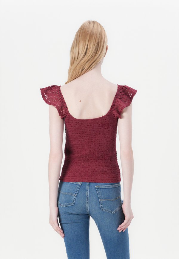 ONLGWEN LIFE SMOCK - Top - ruby wine4