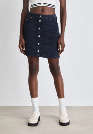 Tommy Jeans WASHED MOM SKIRT - Miniszoknya - dark night navy