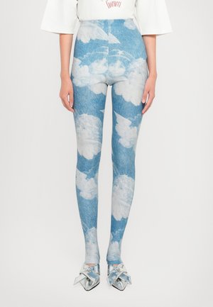 PRINT SEMI FOOTED - Leggings - Trousers - medium blue