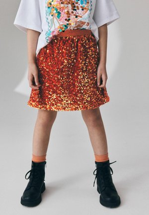 Next, REGULAR FIT - SEQUIN SKIRT - A-snit nederdel - orange