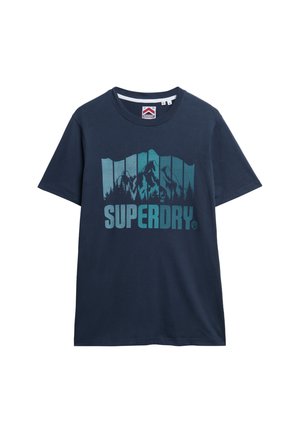 Superdry & Co, MOUNTAIN RAINBOW  - T-shirt imprimé - eclipse navy
