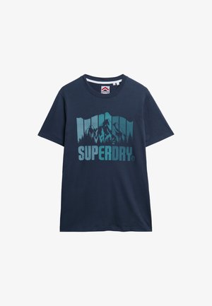 Superdry & Co, MOUNTAIN RAINBOW - T-shirt imprimé - eclipse navy