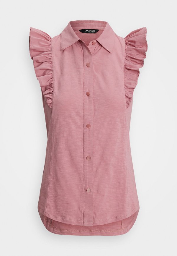 INDIE COTTON SLUB JERSEY SHORT SLEEVE CARDIGAN - Button-down blouse - rose mauve4