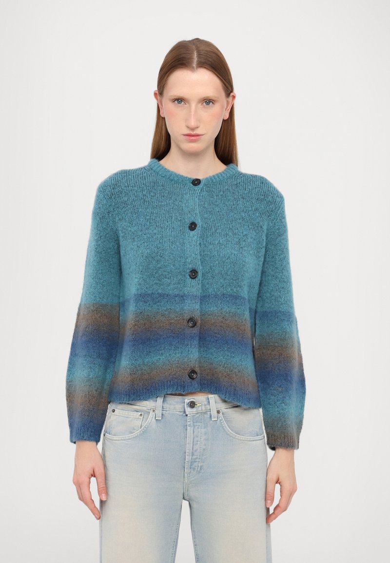PS Paul Smith BUTTON THRU - Cardigan - blue