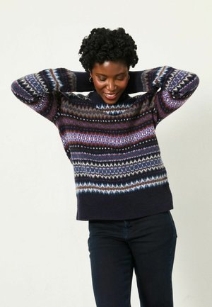 REGULAR FIT - FAIRISLE CREW  - Strickpullover - navy