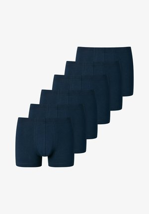 Herre boxer briefs i mørkeblå, fremstillet af et blødt, strækbart stof, med en tætsiddende design og en kontureret lomme, uden synlig branding eller mønstre.